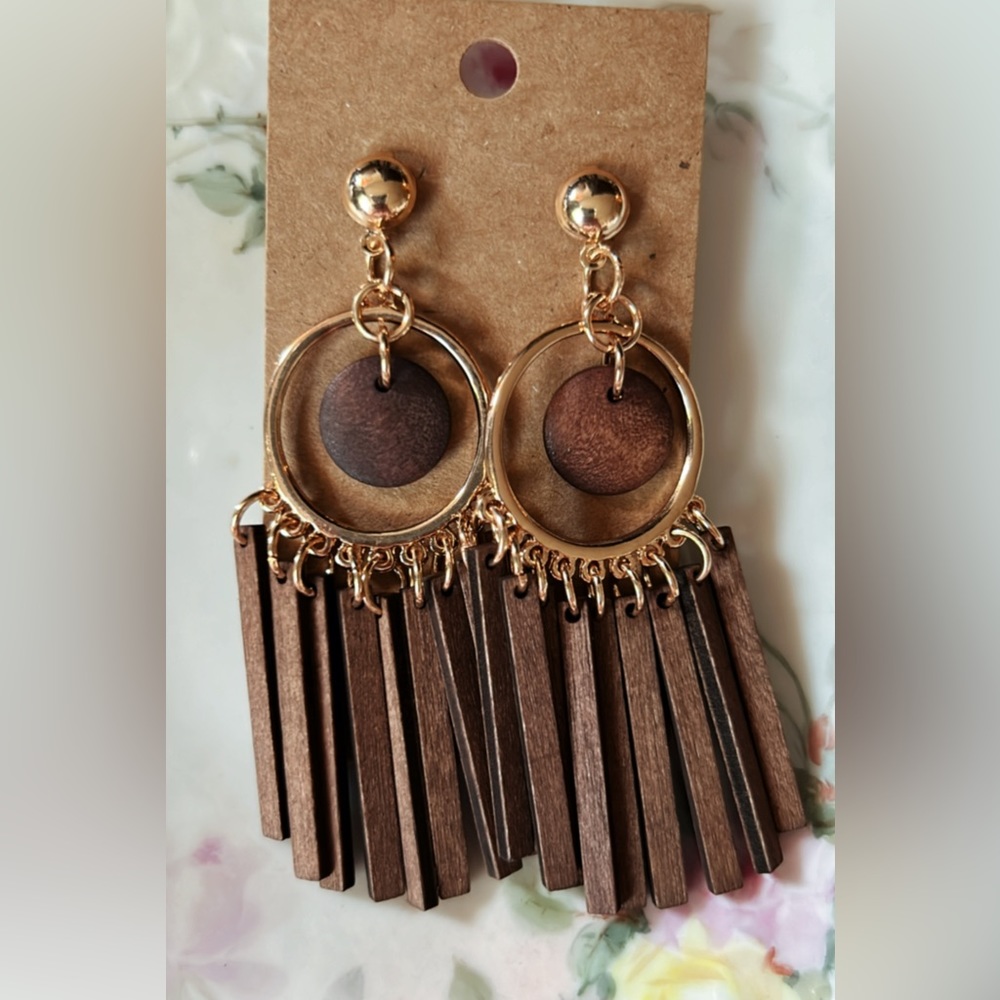Boho statement earrings A55 - Picture 1 of 4